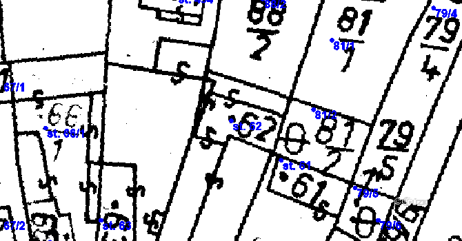 Parcela st. 62 v KÚ Lukavec u Pacova, Katastrální mapa