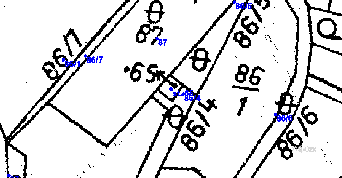 Parcela st. 65 v KÚ Lukavec u Pacova, Katastrální mapa