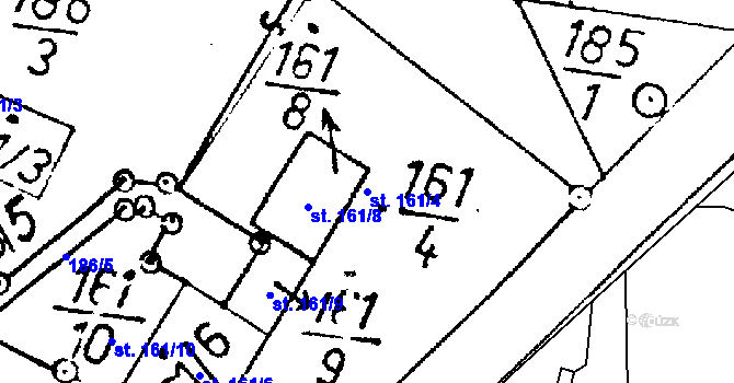 Parcela st. 161/4 v KÚ Lukavec u Pacova, Katastrální mapa
