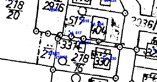 Parcela st. 331 v KÚ Lukavec u Pacova, Katastrální mapa