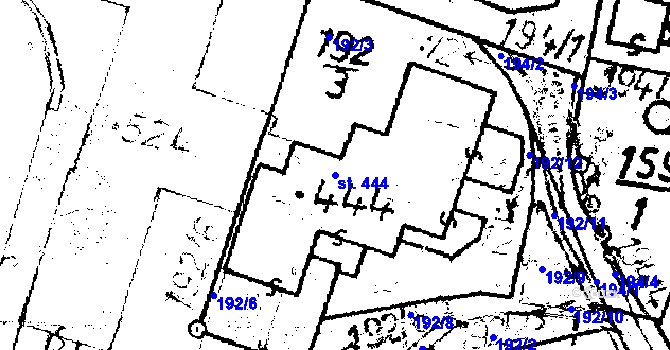 Parcela st. 444 v KÚ Lukavec u Pacova, Katastrální mapa