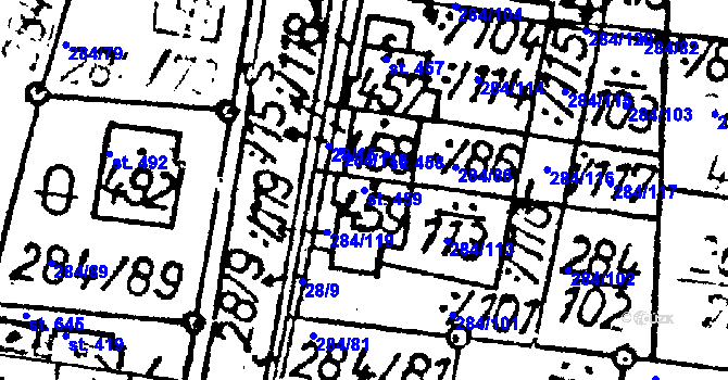 Parcela st. 459 v KÚ Lukavec u Pacova, Katastrální mapa