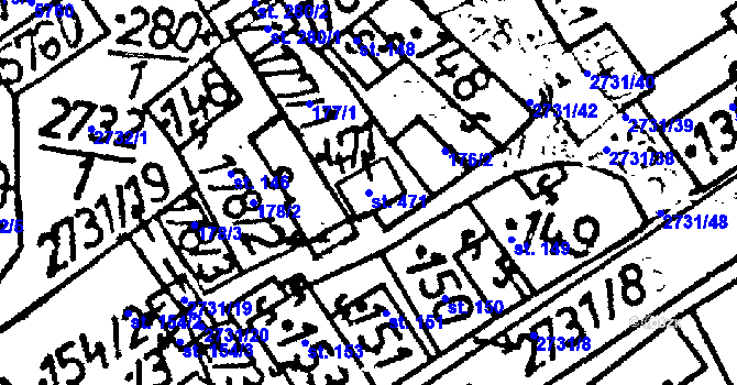 Parcela st. 471 v KÚ Lukavec u Pacova, Katastrální mapa