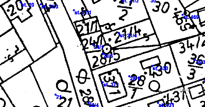 Parcela st. 28/5 v KÚ Lukavec u Pacova, Katastrální mapa