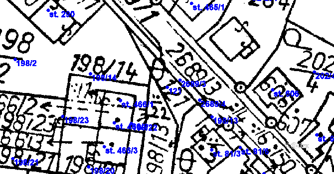 Parcela st. 121 v KÚ Lukavec u Pacova, Katastrální mapa