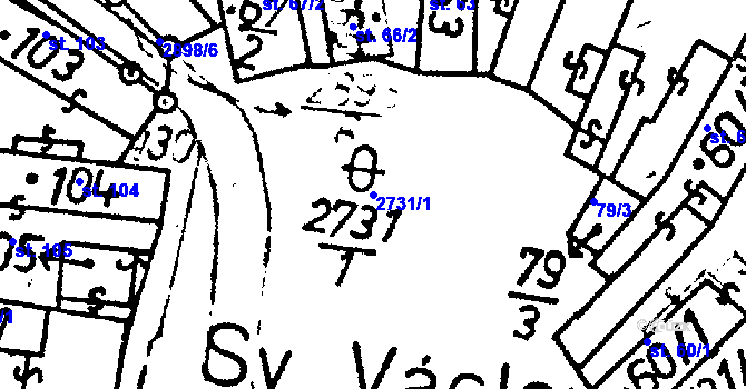 Parcela st. 2731/1 v KÚ Lukavec u Pacova, Katastrální mapa