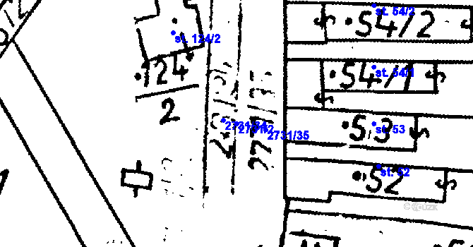 Parcela st. 2731/2 v KÚ Lukavec u Pacova, Katastrální mapa