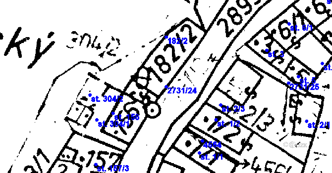 Parcela st. 2731/24 v KÚ Lukavec u Pacova, Katastrální mapa