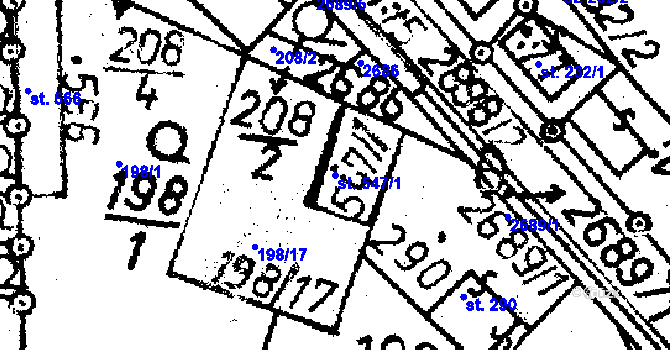 Parcela st. 547/1 v KÚ Lukavec u Pacova, Katastrální mapa