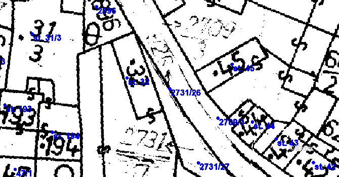 Parcela st. 2731/26 v KÚ Lukavec u Pacova, Katastrální mapa