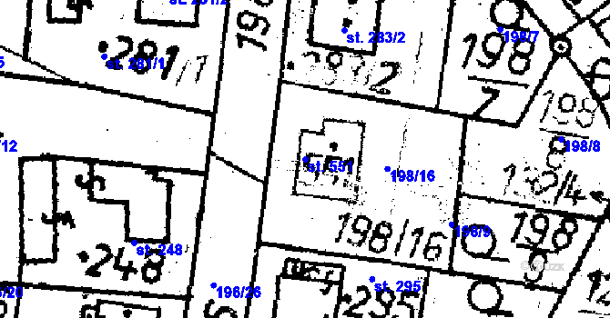 Parcela st. 551 v KÚ Lukavec u Pacova, Katastrální mapa