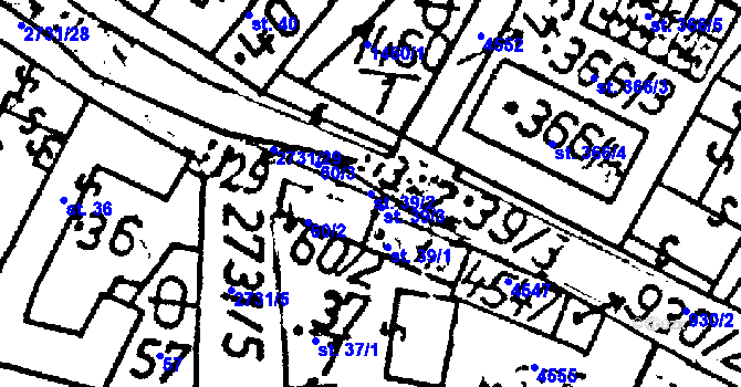 Parcela st. 39/2 v KÚ Lukavec u Pacova, Katastrální mapa