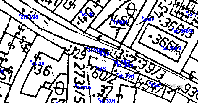 Parcela st. 60/3 v KÚ Lukavec u Pacova, Katastrální mapa
