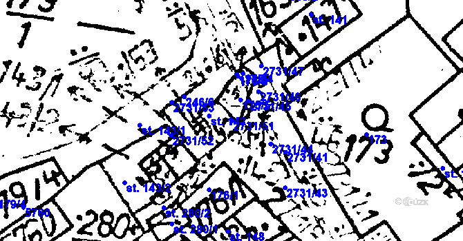 Parcela st. 2731/51 v KÚ Lukavec u Pacova, Katastrální mapa