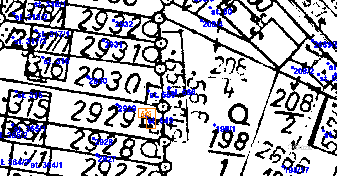 Parcela st. 566 v KÚ Lukavec u Pacova, Katastrální mapa
