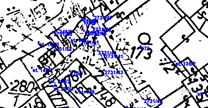Parcela st. 2731/41 v KÚ Lukavec u Pacova, Katastrální mapa