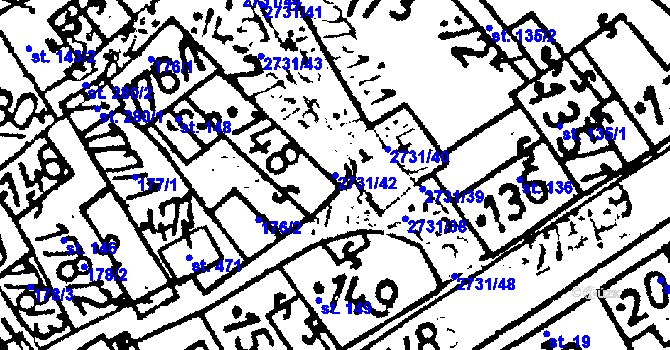 Parcela st. 2731/42 v KÚ Lukavec u Pacova, Katastrální mapa