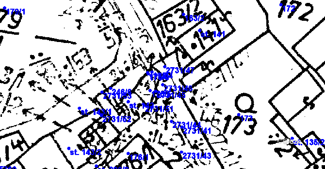 Parcela st. 2731/46 v KÚ Lukavec u Pacova, Katastrální mapa