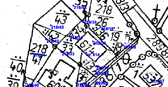 Parcela st. 218/36 v KÚ Lukavec u Pacova, Katastrální mapa