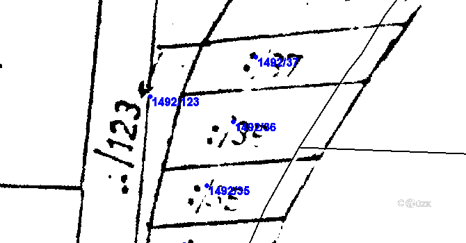 Parcela st. 1492/36 v KÚ Lukavec u Pacova, Katastrální mapa