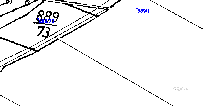 Parcela st. 889/85 v KÚ Lukavec u Pacova, Katastrální mapa