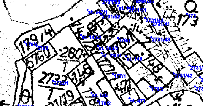 Parcela st. 280/1 v KÚ Lukavec u Pacova, Katastrální mapa