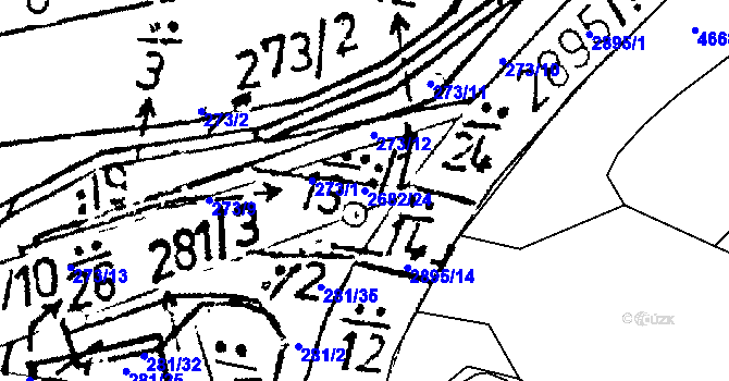 Parcela st. 2682/24 v KÚ Lukavec u Pacova, Katastrální mapa