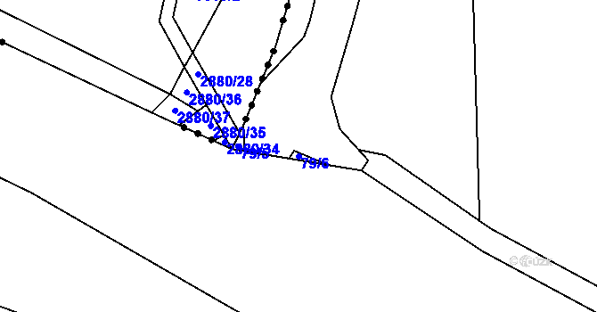 Parcela st. 79/6 v KÚ Lukavec u Lovosic, Katastrální mapa