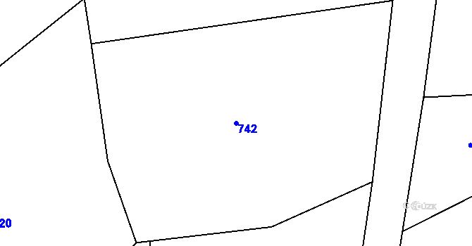Parcela st. 742 v KÚ Lukavec u Bílovce, Katastrální mapa