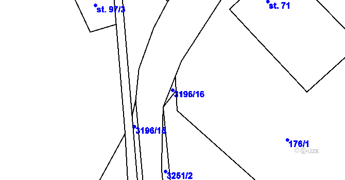 Parcela st. 3196/16 v KÚ Lukavec u Bílovce, Katastrální mapa