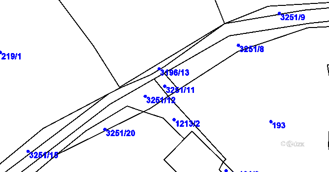 Parcela st. 3251/11 v KÚ Lukavec u Bílovce, Katastrální mapa
