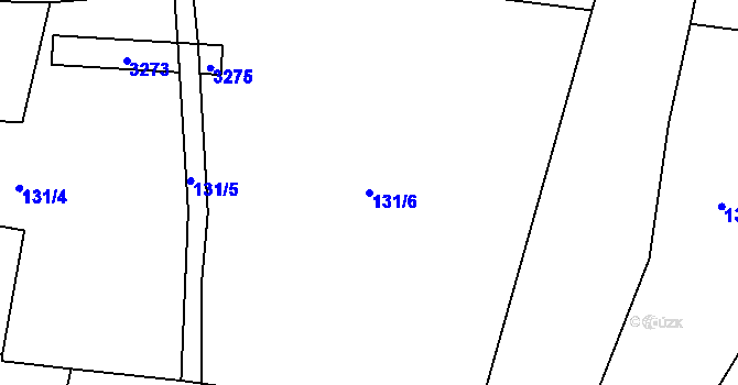 Parcela st. 131/6 v KÚ Lukavec u Bílovce, Katastrální mapa