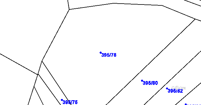 Parcela st. 395/78 v KÚ Lukavec u Bílovce, Katastrální mapa