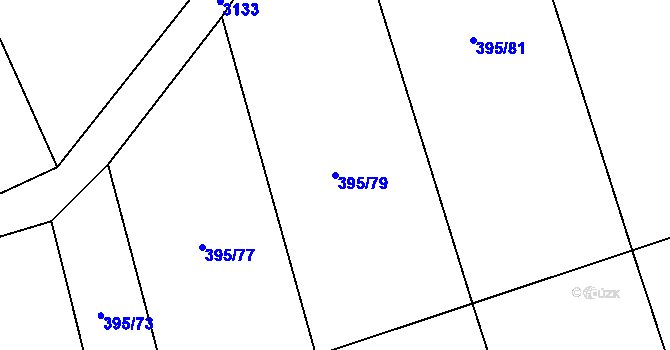 Parcela st. 395/79 v KÚ Lukavec u Bílovce, Katastrální mapa