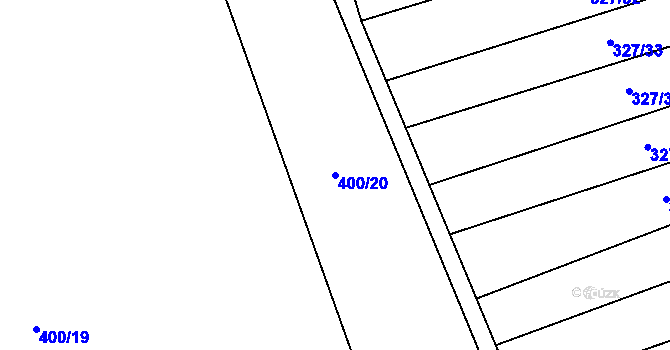 Parcela st. 400/20 v KÚ Lukavec u Bílovce, Katastrální mapa