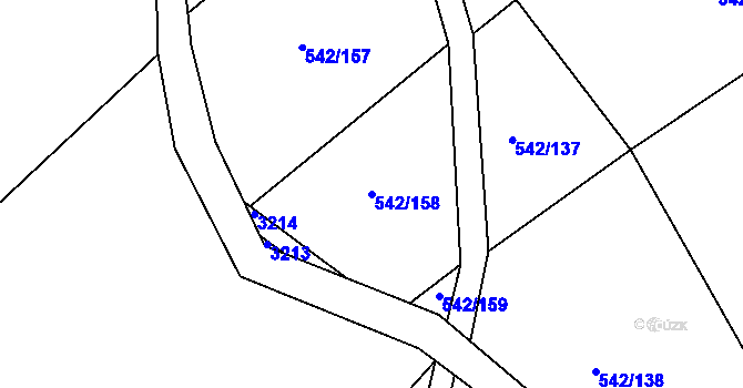 Parcela st. 542/158 v KÚ Lukavec u Bílovce, Katastrální mapa