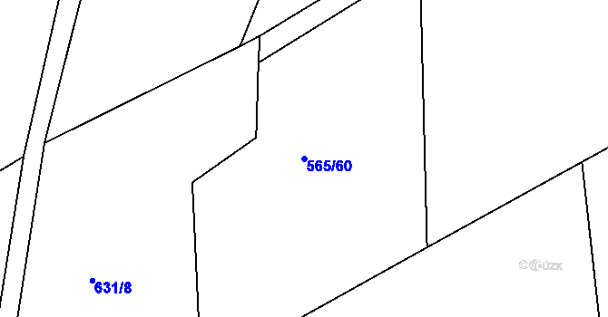Parcela st. 565/60 v KÚ Lukavec u Bílovce, Katastrální mapa
