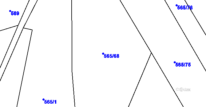 Parcela st. 565/68 v KÚ Lukavec u Bílovce, Katastrální mapa