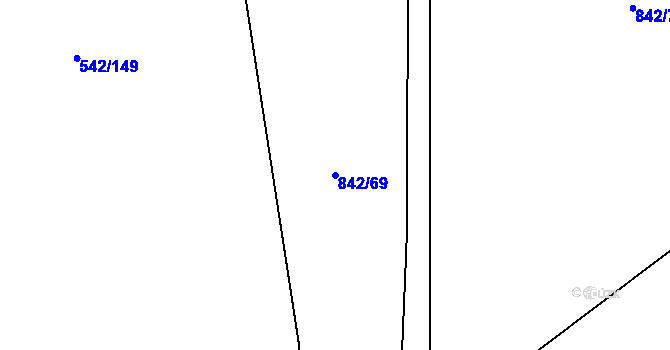 Parcela st. 842/69 v KÚ Lukavec u Bílovce, Katastrální mapa