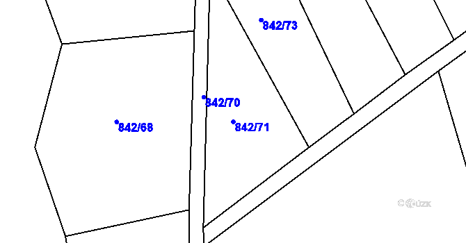 Parcela st. 842/71 v KÚ Lukavec u Bílovce, Katastrální mapa