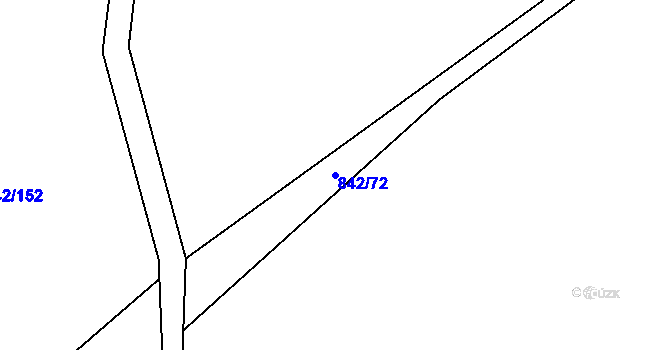 Parcela st. 842/72 v KÚ Lukavec u Bílovce, Katastrální mapa