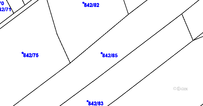 Parcela st. 842/85 v KÚ Lukavec u Bílovce, Katastrální mapa