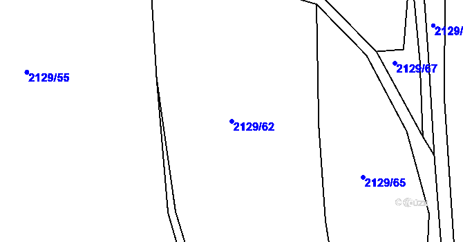 Parcela st. 2129/62 v KÚ Lukavec u Bílovce, Katastrální mapa