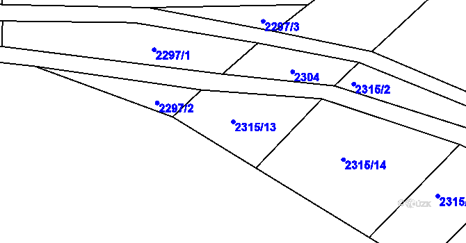 Parcela st. 2315/13 v KÚ Lukavec u Bílovce, Katastrální mapa