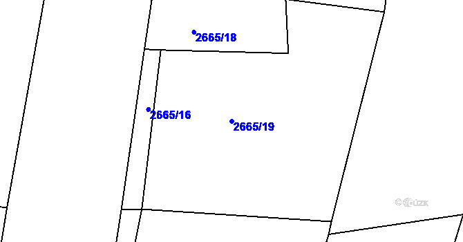 Parcela st. 2665/19 v KÚ Lukavec u Bílovce, Katastrální mapa
