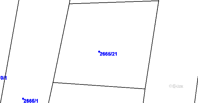 Parcela st. 2665/21 v KÚ Lukavec u Bílovce, Katastrální mapa