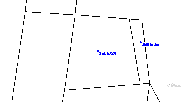 Parcela st. 2665/24 v KÚ Lukavec u Bílovce, Katastrální mapa