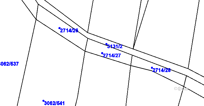 Parcela st. 2714/27 v KÚ Lukavec u Bílovce, Katastrální mapa