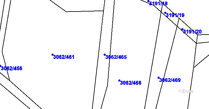 Parcela st. 3062/465 v KÚ Lukavec u Bílovce, Katastrální mapa