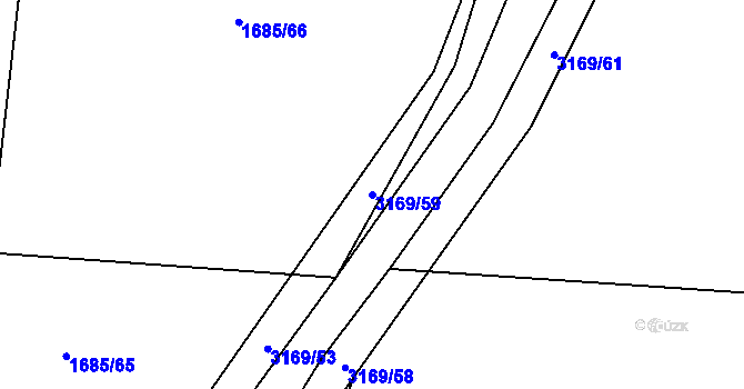 Parcela st. 3169/59 v KÚ Lukavec u Bílovce, Katastrální mapa